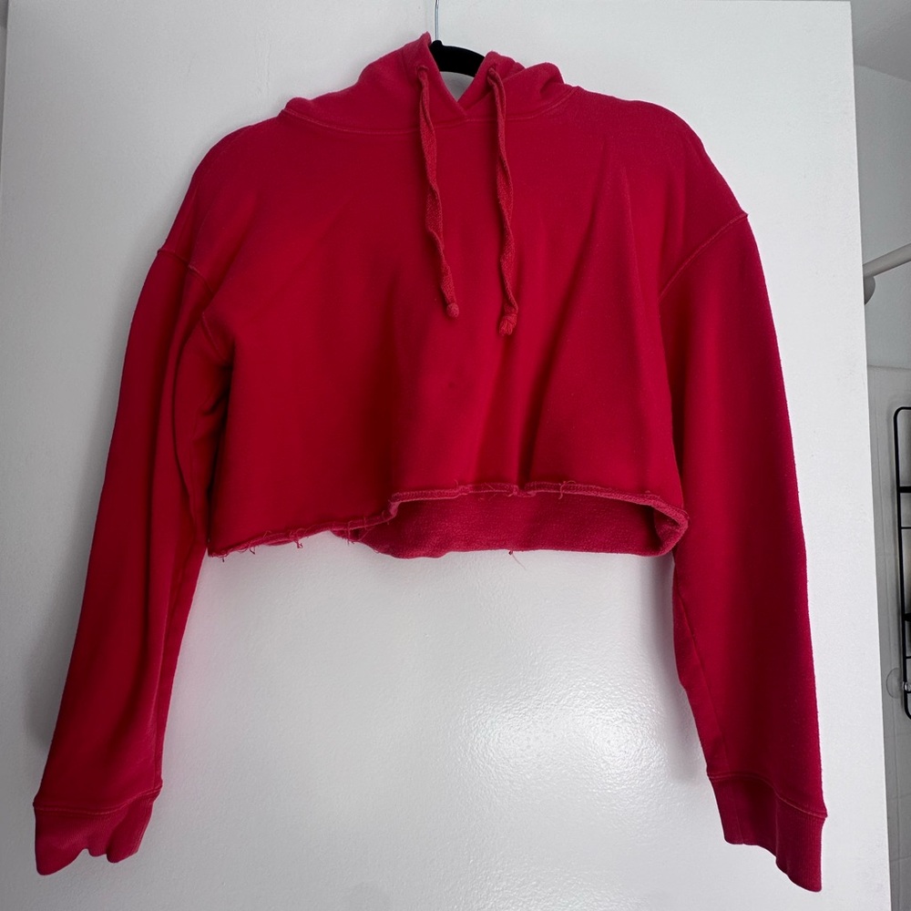 Reformation Cropped Hoodie Sweatshirt